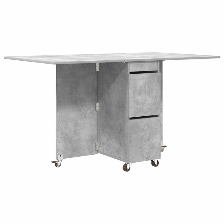 Spisebord 140 x 80 x 77 cm Konstrueret træ Betongrå Rektangulær