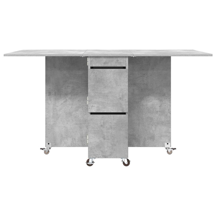 Spisebord 140 x 80 x 77 cm Konstrueret træ Betongrå Rektangulær