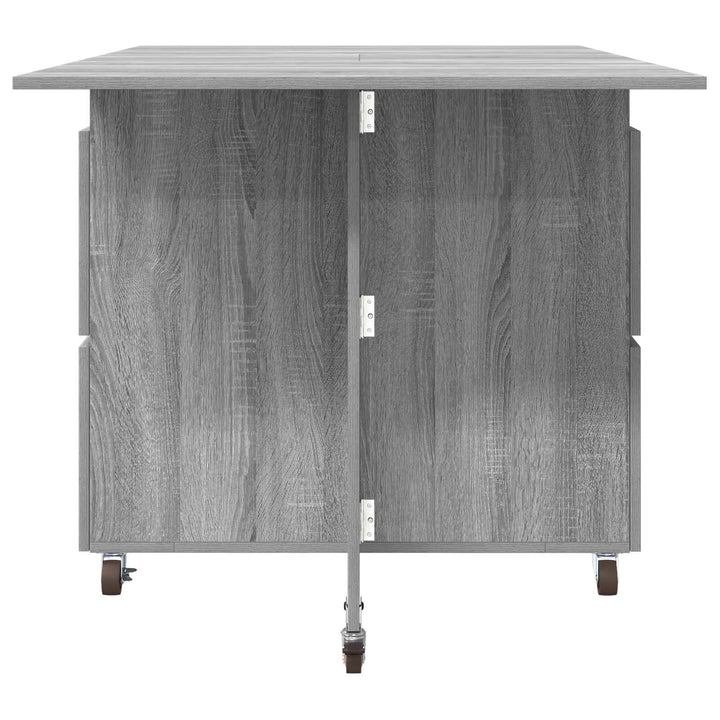 Spisebord 140 x 80 x 77 cm Konstrueret træ Grå Sonoma