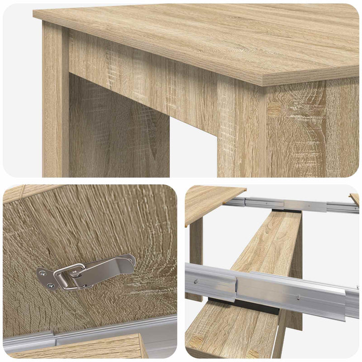 Spisebord 180 x 85 x 75 cm Konstrueret træ Sonoma-eg