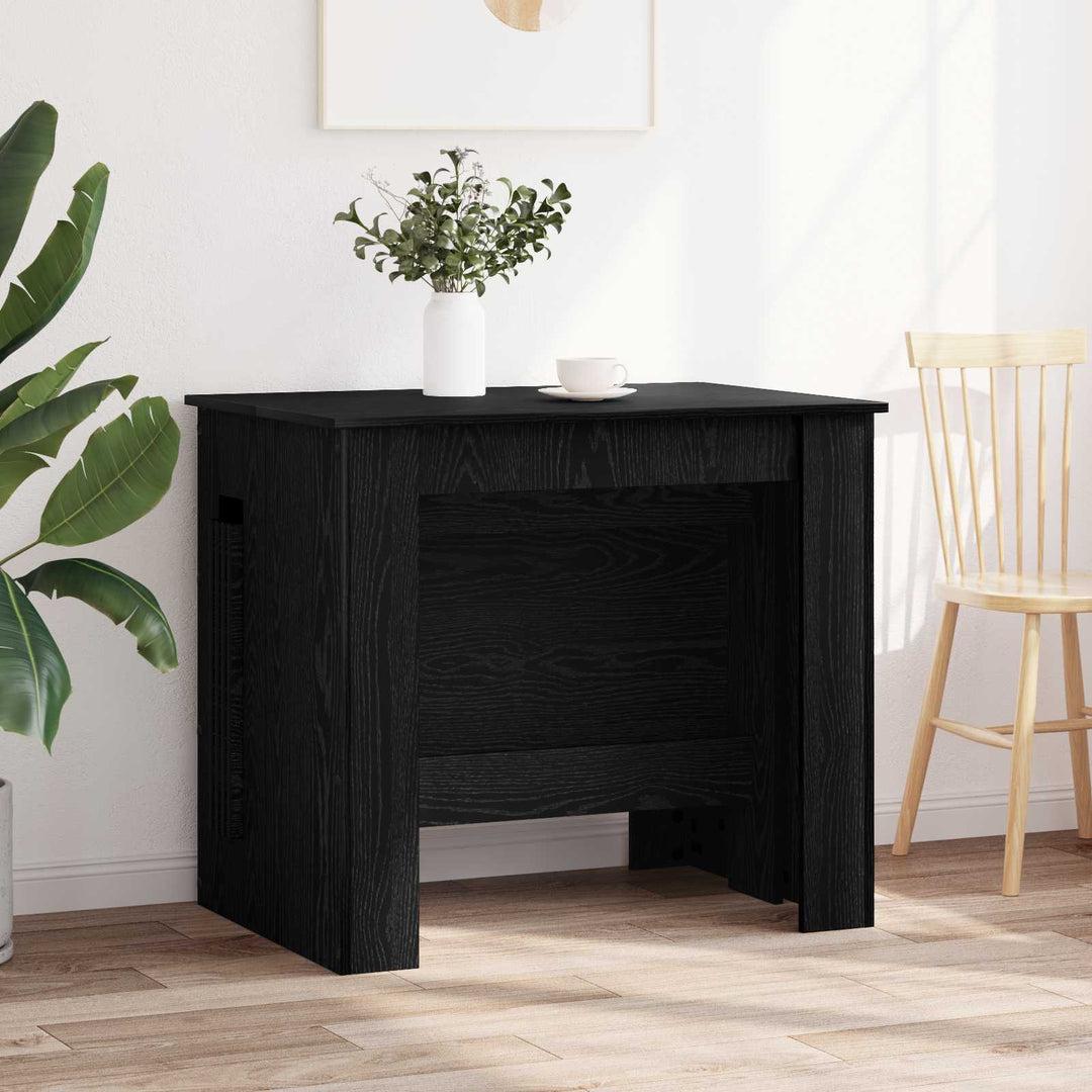 Spisebord 240 x 85 x 75 cm Konstrueret træ Sort eg Rektangulær