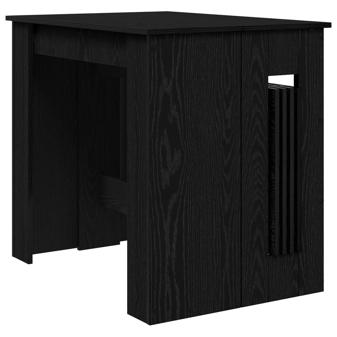 Spisebord 240 x 85 x 75 cm Konstrueret træ Sort eg Rektangulær