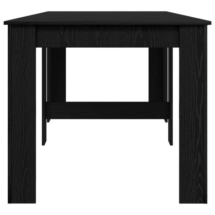 Spisebord 240 x 85 x 75 cm Konstrueret træ Sort eg Rektangulær
