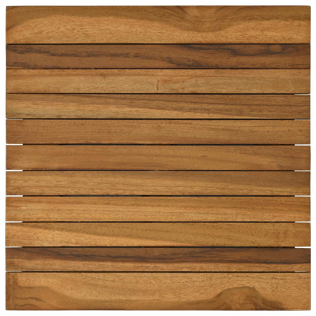 Bordplade 40 x 40 x 3,5 cm Firkantet Massiv Teaktræ Naturfarvet