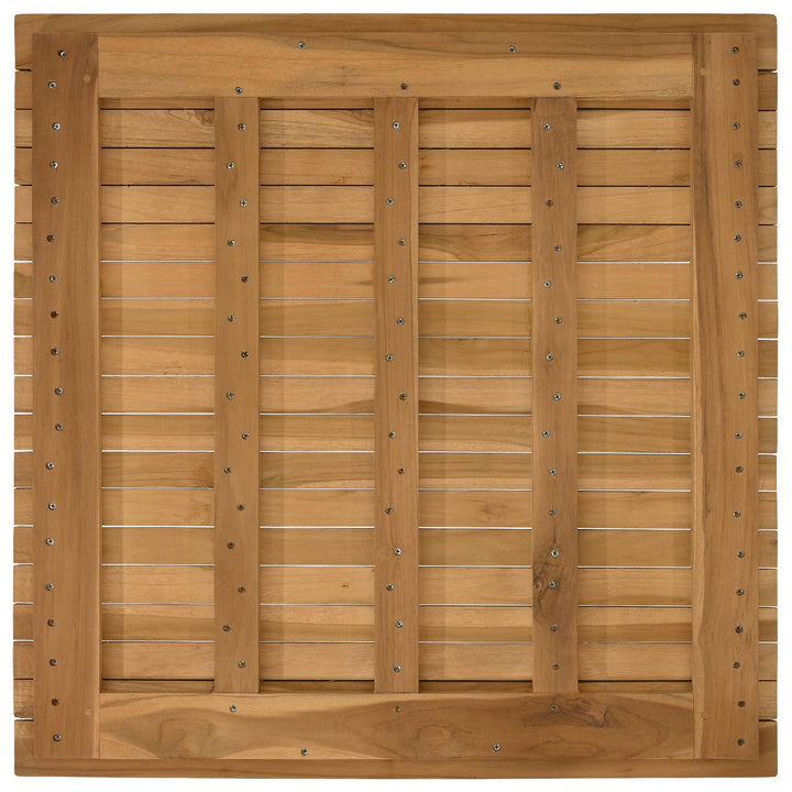 Bordplade 70 x 70 x 3,5 cm Firkantet Massiv Teaktræ Naturfarvet