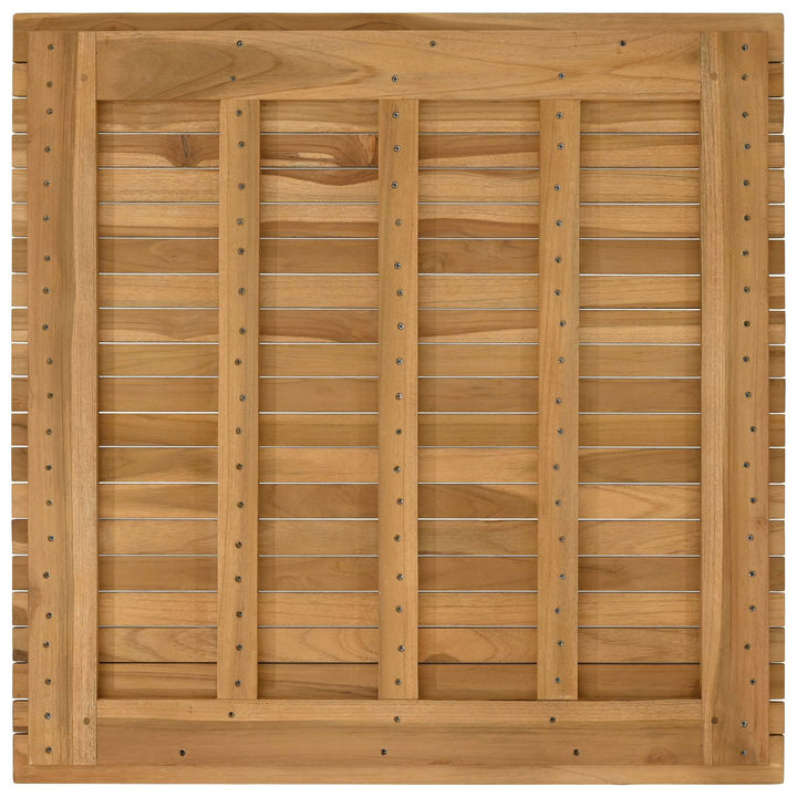 Bordplade 80 x 80 x 3,5 cm Firkantet Massiv Teaktræ Naturfarvet