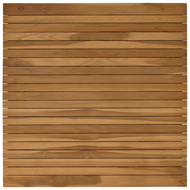 Bordplade 80 x 80 x 3,5 cm Firkantet Massiv Teaktræ Naturfarvet