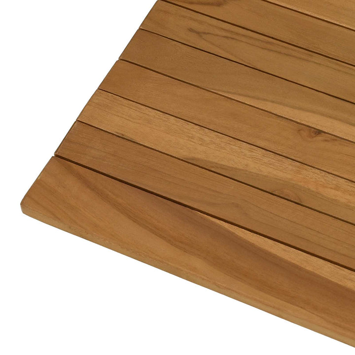 Bordplade 90 x 90 x 3,5 cm Firkantet Massiv Teaktræ Naturfarvet