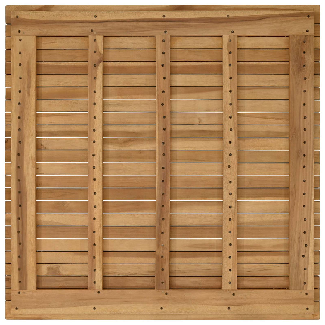 Bordplade 90 x 90 x 3,5 cm Firkantet Massiv Teaktræ Naturfarvet