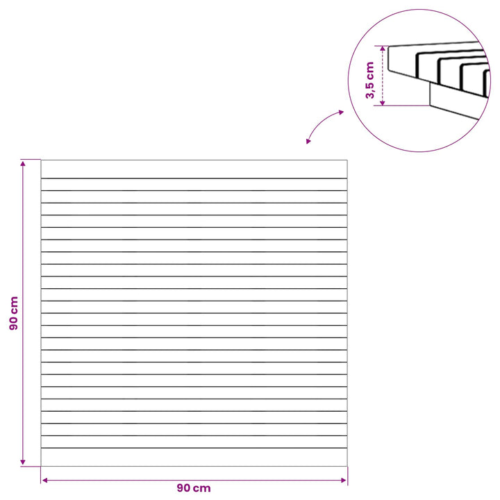 Bordplade 90 x 90 x 3,5 cm Firkantet Massiv Teaktræ Naturfarvet