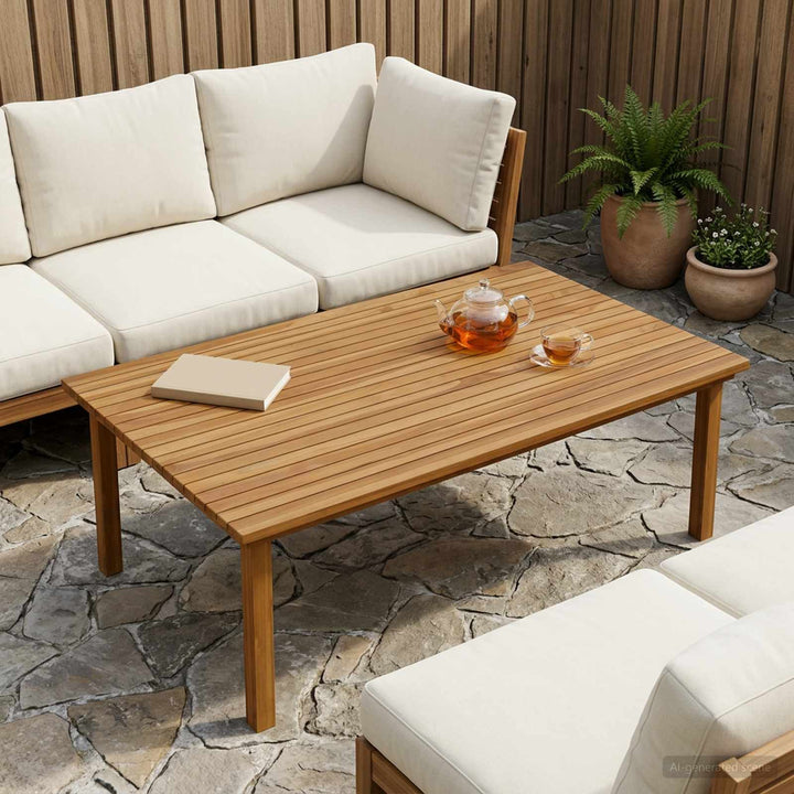 Bordplade 120 x 70 x 3,5 cm Rektangulær Massiv Teaktræ