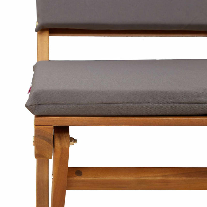 Udendørs Bistro Stole med pude 6 pcs Mørkegrå 38 x 46 x 85 cm