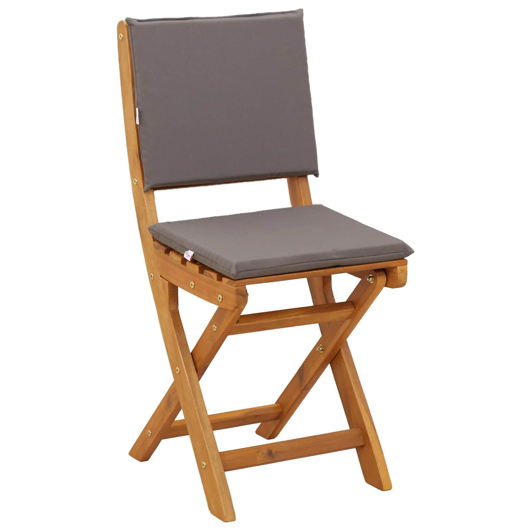 Udendørs Bistro Stole med pude 6 pcs Mørkegrå 38 x 46 x 85 cm