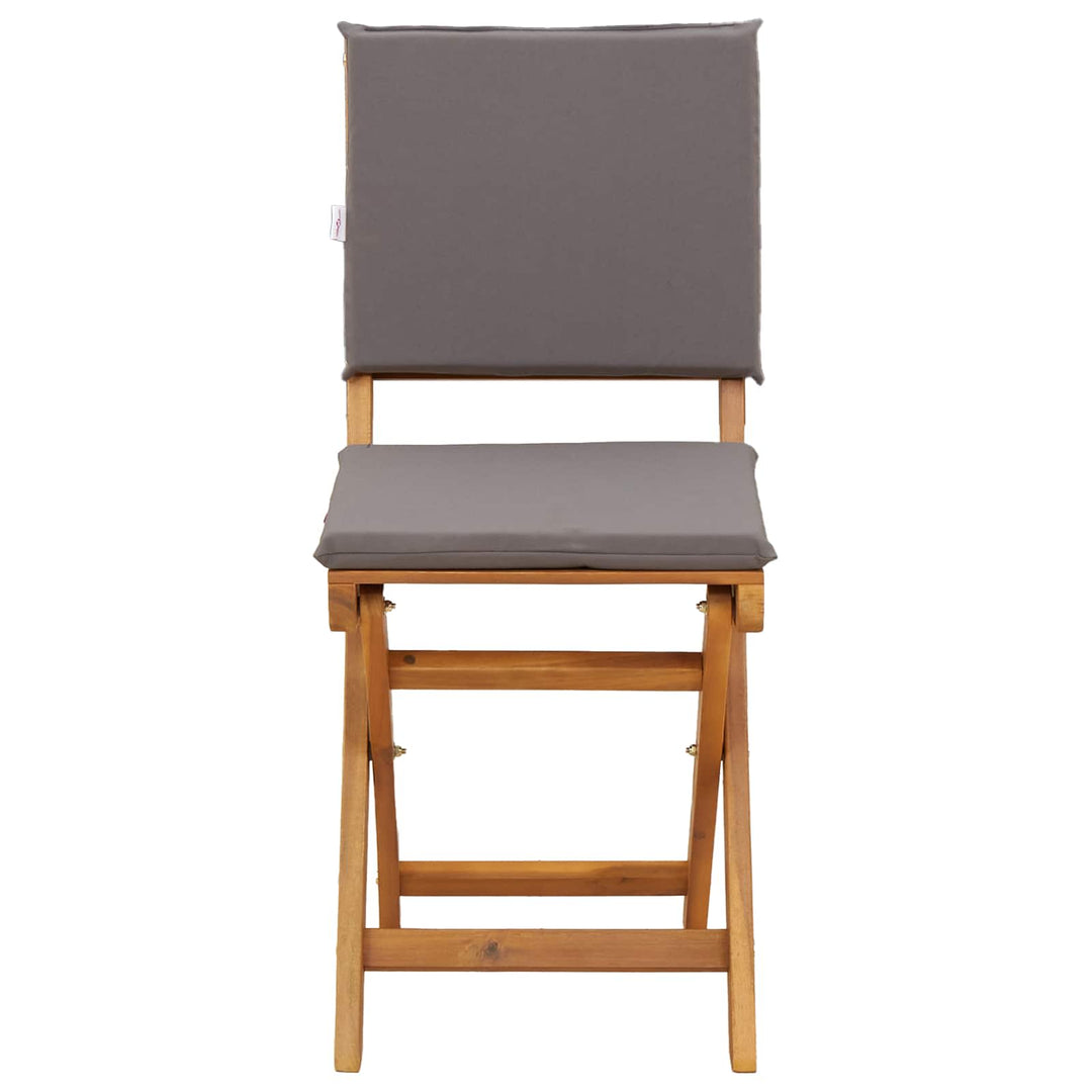 Udendørs Bistro Stole med pude 6 pcs Mørkegrå 38 x 46 x 85 cm