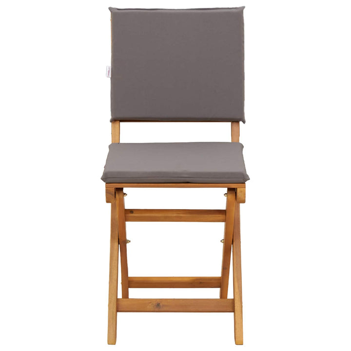 Udendørs Bistro Stole med pude 6 pcs Mørkegrå 38 x 46 x 85 cm