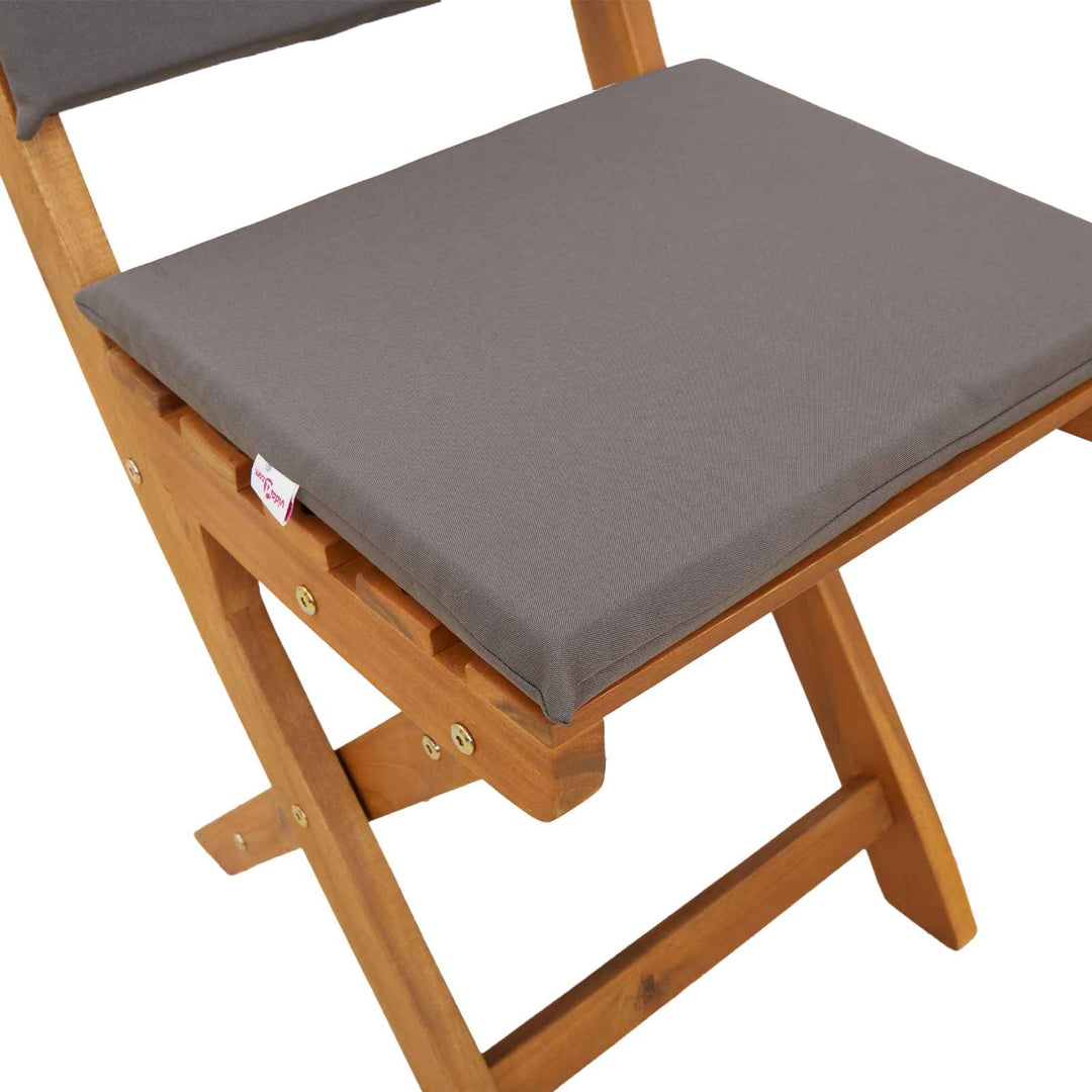 Udendørs Bistro Stole med pude 8 pcs Mørkegrå 38 x 46 x 85 cm