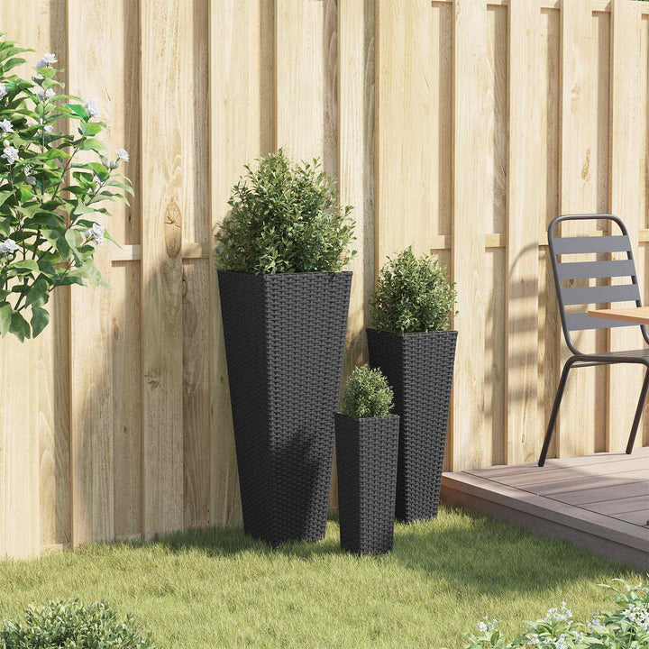Udendørs Sæt 3 pcs Sort Metal