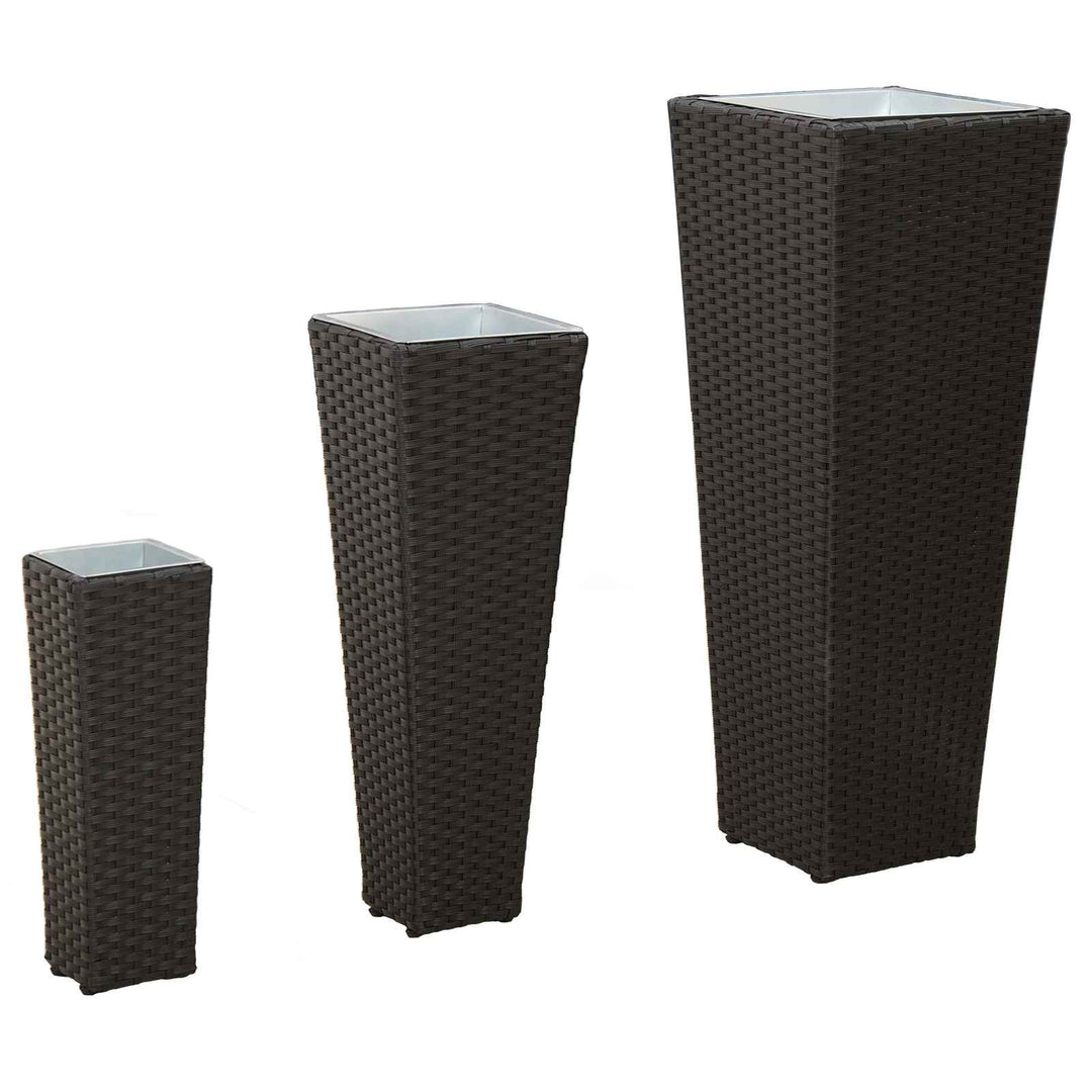 Udendørs Sæt 3 pcs Sort Metal