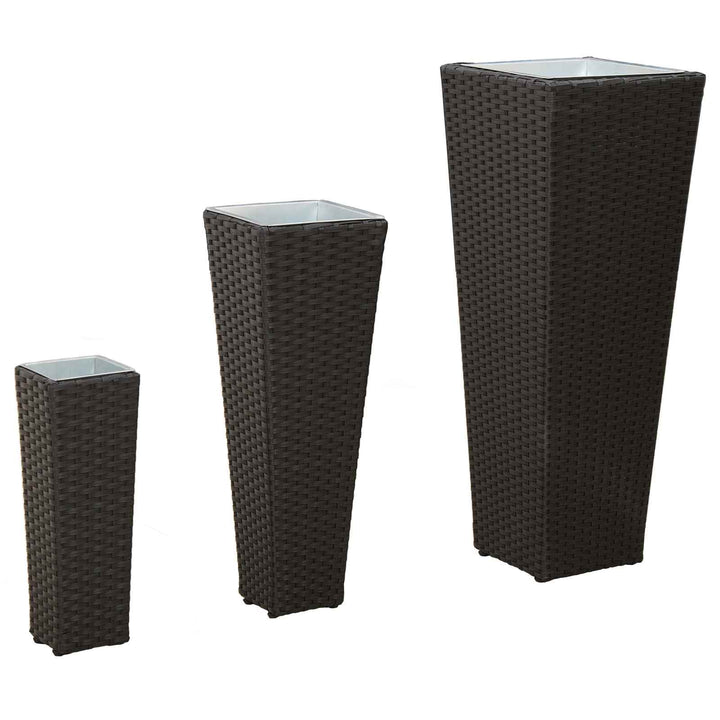 Udendørs Sæt 3 pcs Sort Metal