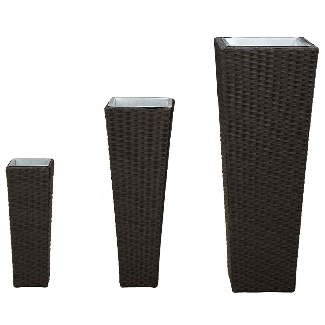 Udendørs Sæt 3 pcs Sort Metal