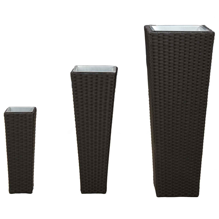Udendørs Sæt 3 pcs Sort Metal