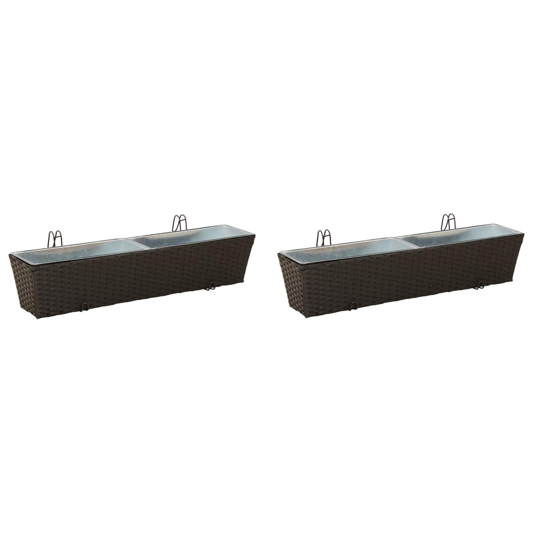 Gelænder 2 pcs 80 x 17 x 17 cm Metal