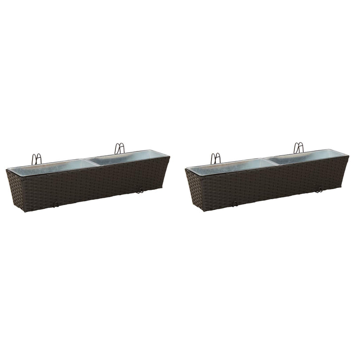 Gelænder 2 pcs 80 x 17 x 17 cm Metal