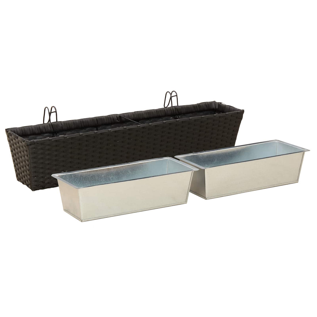 Gelænder 2 pcs 80 x 17 x 17 cm Metal