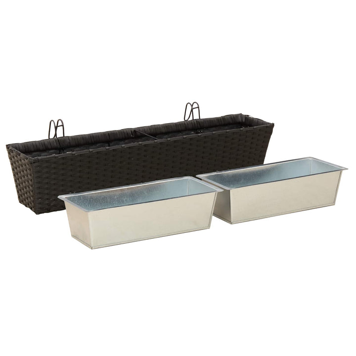 Gelænder 2 pcs 80 x 17 x 17 cm Metal