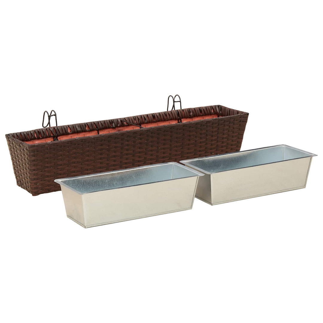 Gelænder 2 pcs 80 x 17 x 17 cm Metal