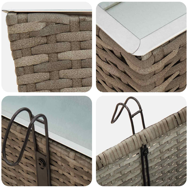 Gelænder 2 pcs 80 x 17 x 17 cm Metal