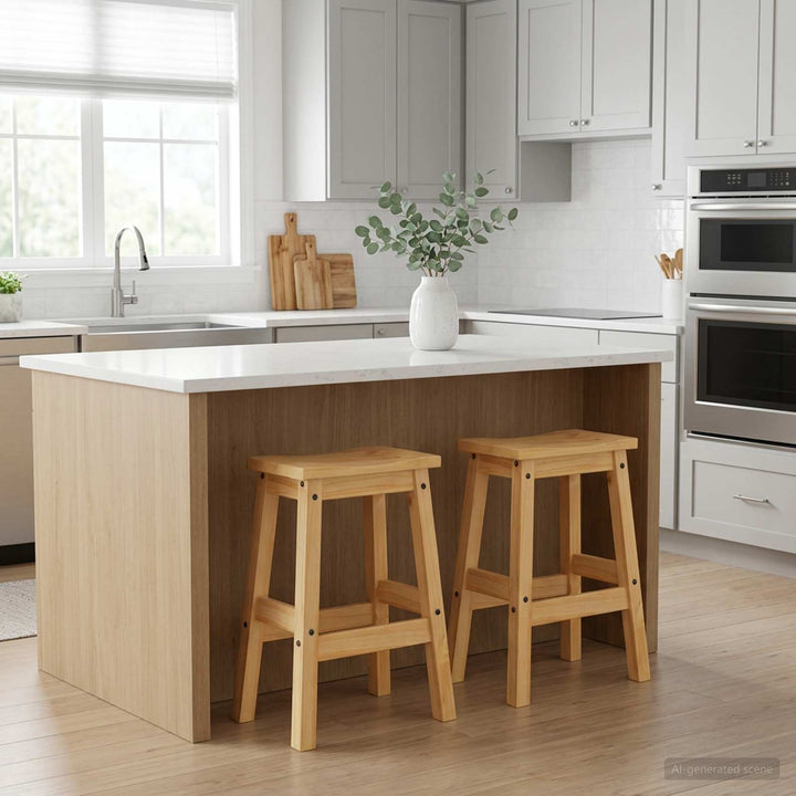 Barbænk 2 stk. Honning Voks 44 x 30 x 63 cm Massiv fyr