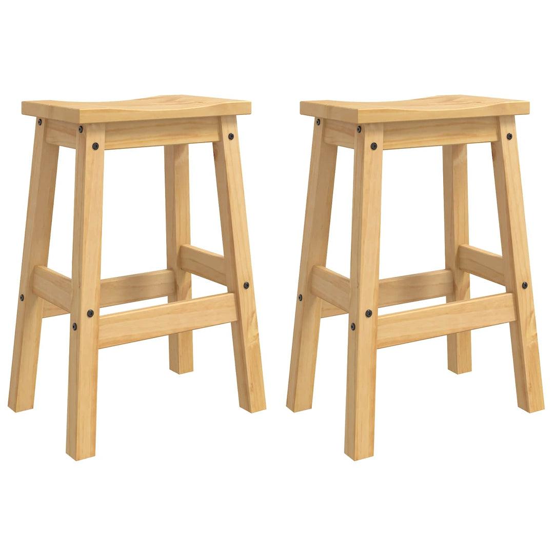 Barbænk 2 stk. Honning Voks 44 x 30 x 63 cm Massiv fyr