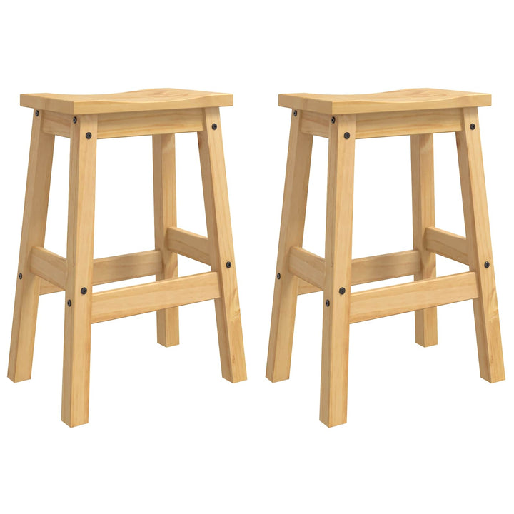 Barbænk 2 stk. Honning Voks 44 x 30 x 63 cm Massiv fyr
