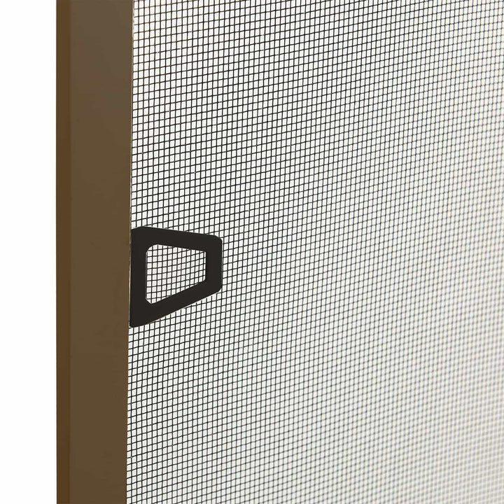 Insektnet til vinduer Brun 110 x 130 cm Aluminium og glasfiber