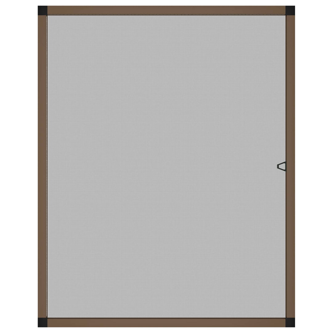 Insektnet til vinduer Brun 110 x 130 cm Aluminium og glasfiber