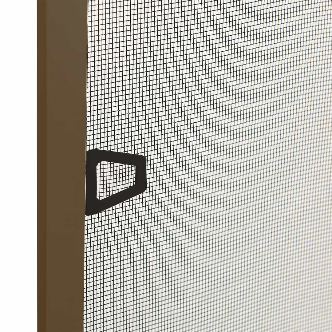 Insektnet til vinduer Brun 120 x 140 cm Aluminium og glasfiber