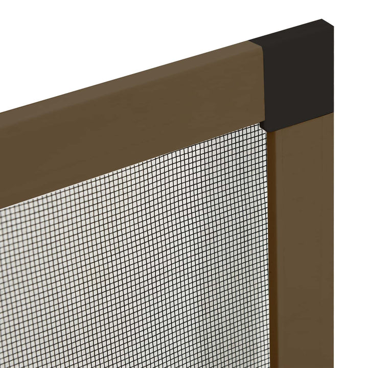 Insektnet til vinduer Brun 120 x 140 cm Aluminium og glasfiber