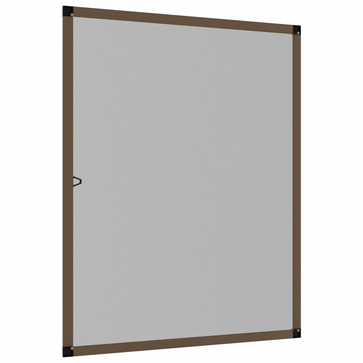 Insektnet til vinduer Brun 120 x 140 cm Aluminium og glasfiber