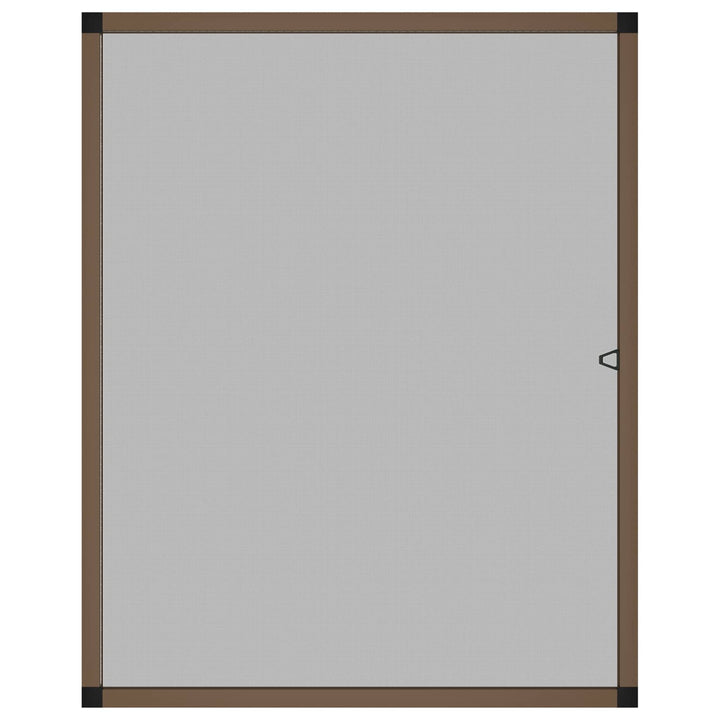 Insektnet til vinduer Brun 130 x 150 cm Aluminium og glasfiber