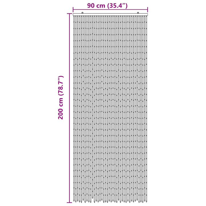 Insekt Dør Gardin flerfarvet 90 x 200 cm Bambus