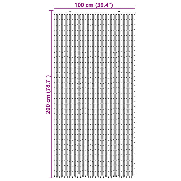 Insekt Dør Gardin flerfarvet 100 x 200 cm Bambus