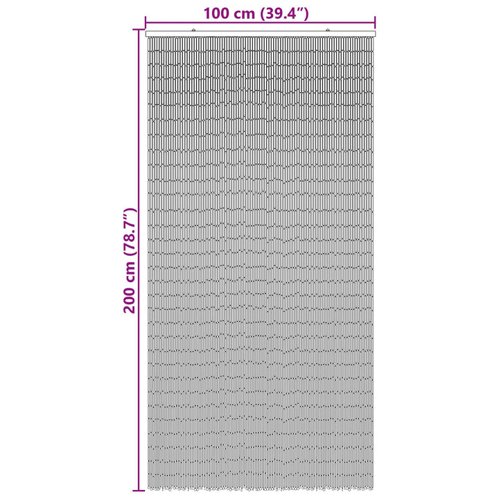 Insekt Dør Gardin flerfarvet 200 x 100 cm Bambus