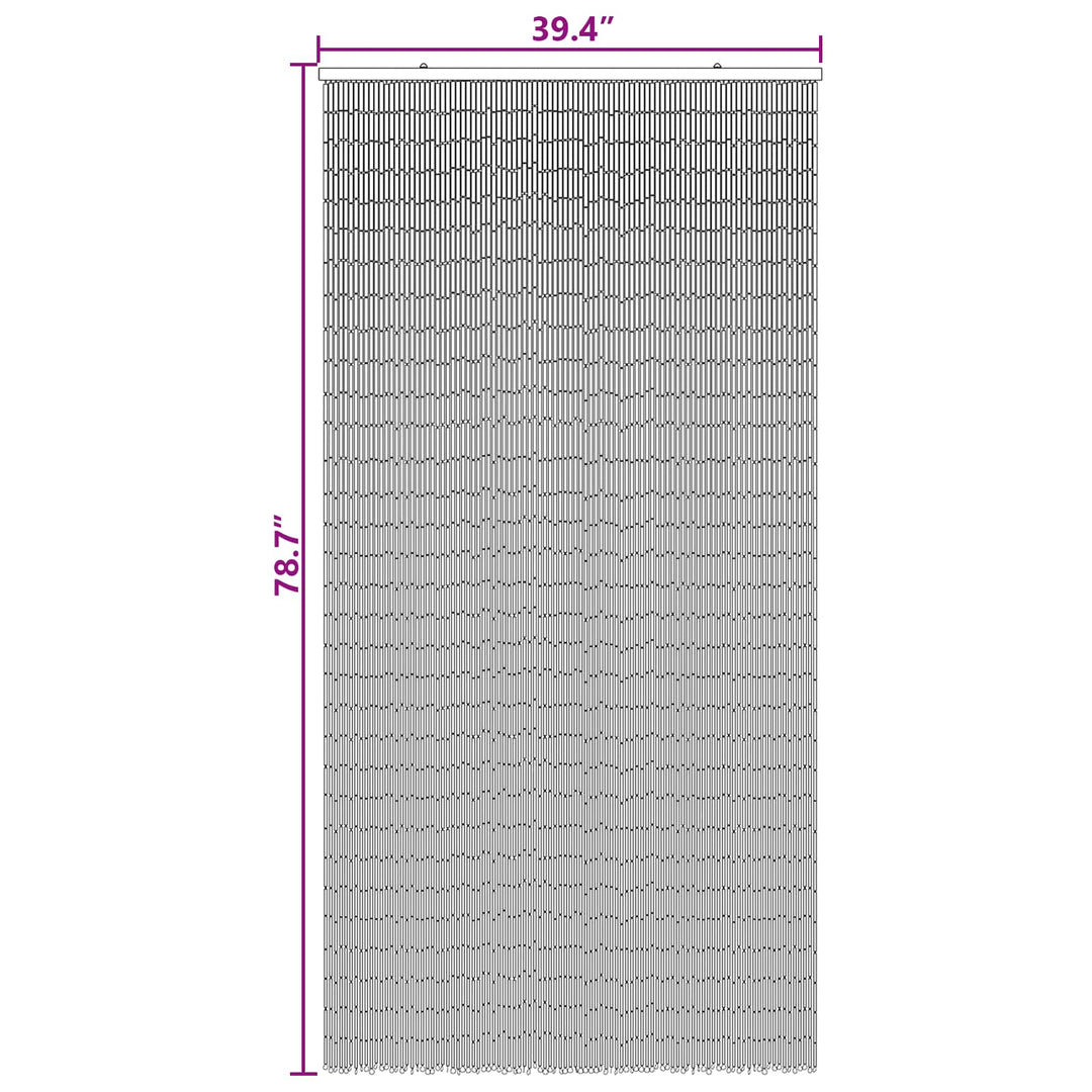 Insekt Dør Gardin flerfarvet 200 x 100 cm Bambus