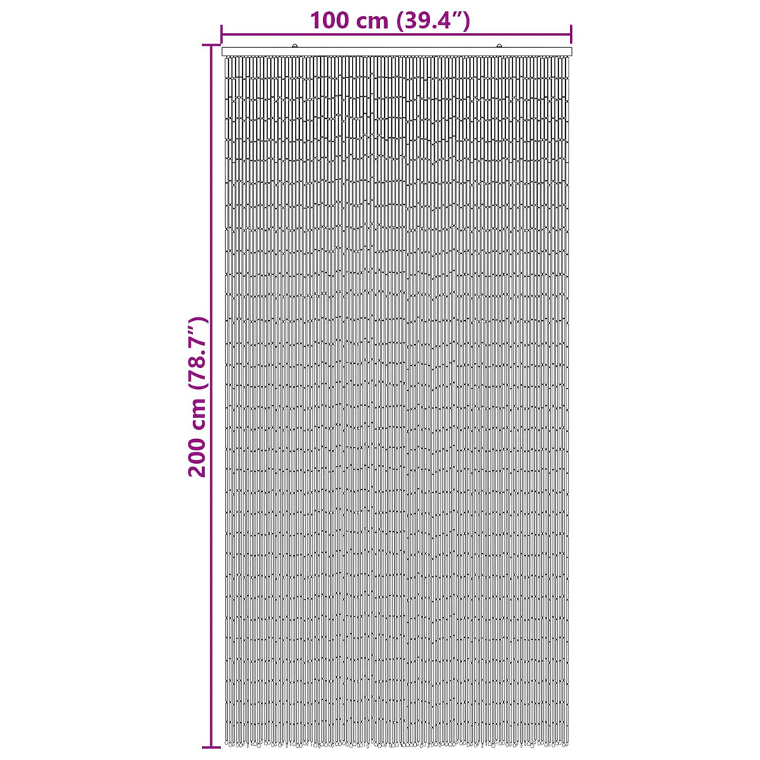 Insekt Dør Gardin flerfarvet 200 x 100 cm Bambus