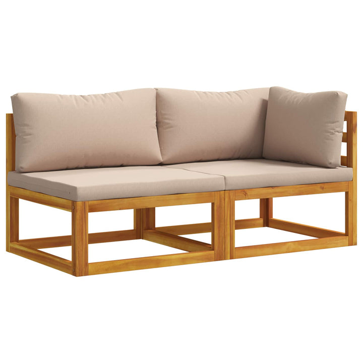Sektionelt hjørnesofa med puder 100 % polyester Solid-Acacia