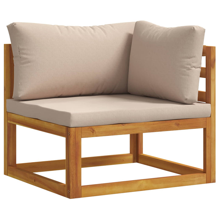 Sektionelt hjørnesofa med puder 100 % polyester Solid-Acacia