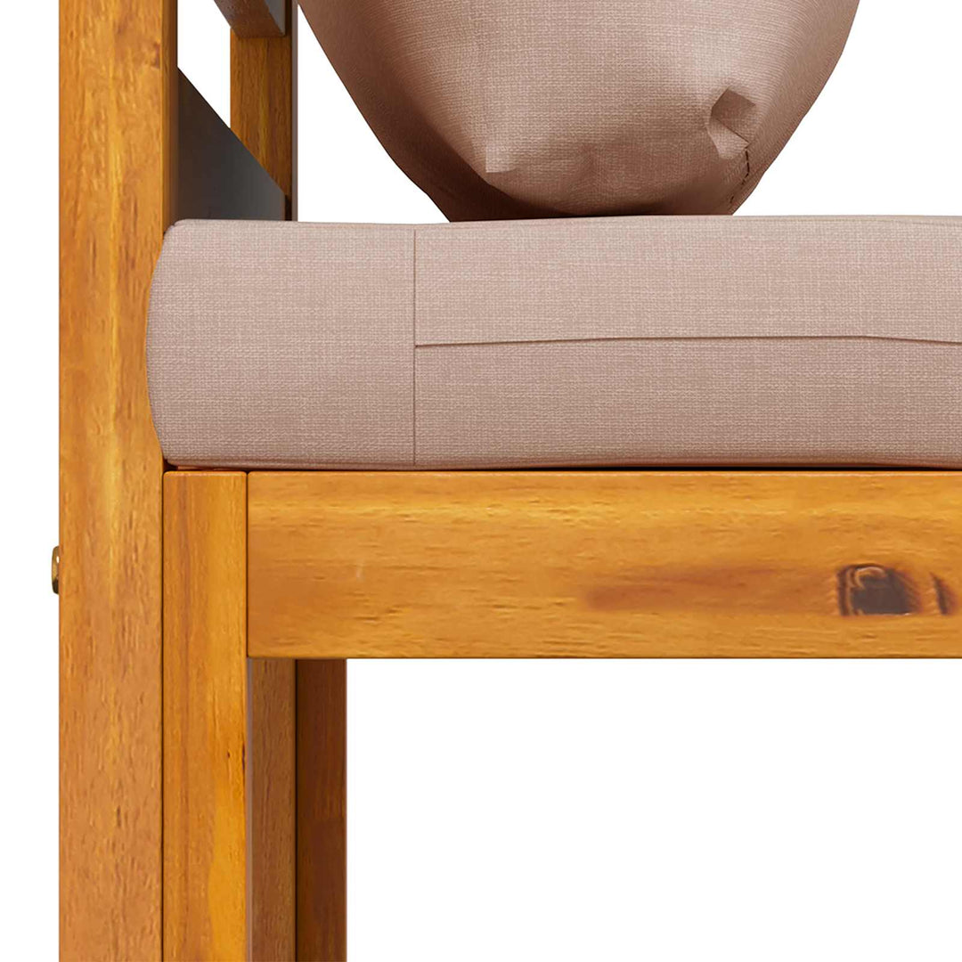 2 stk. Modulsofasæt med hynder 100 % polyester Solid-Acacia
