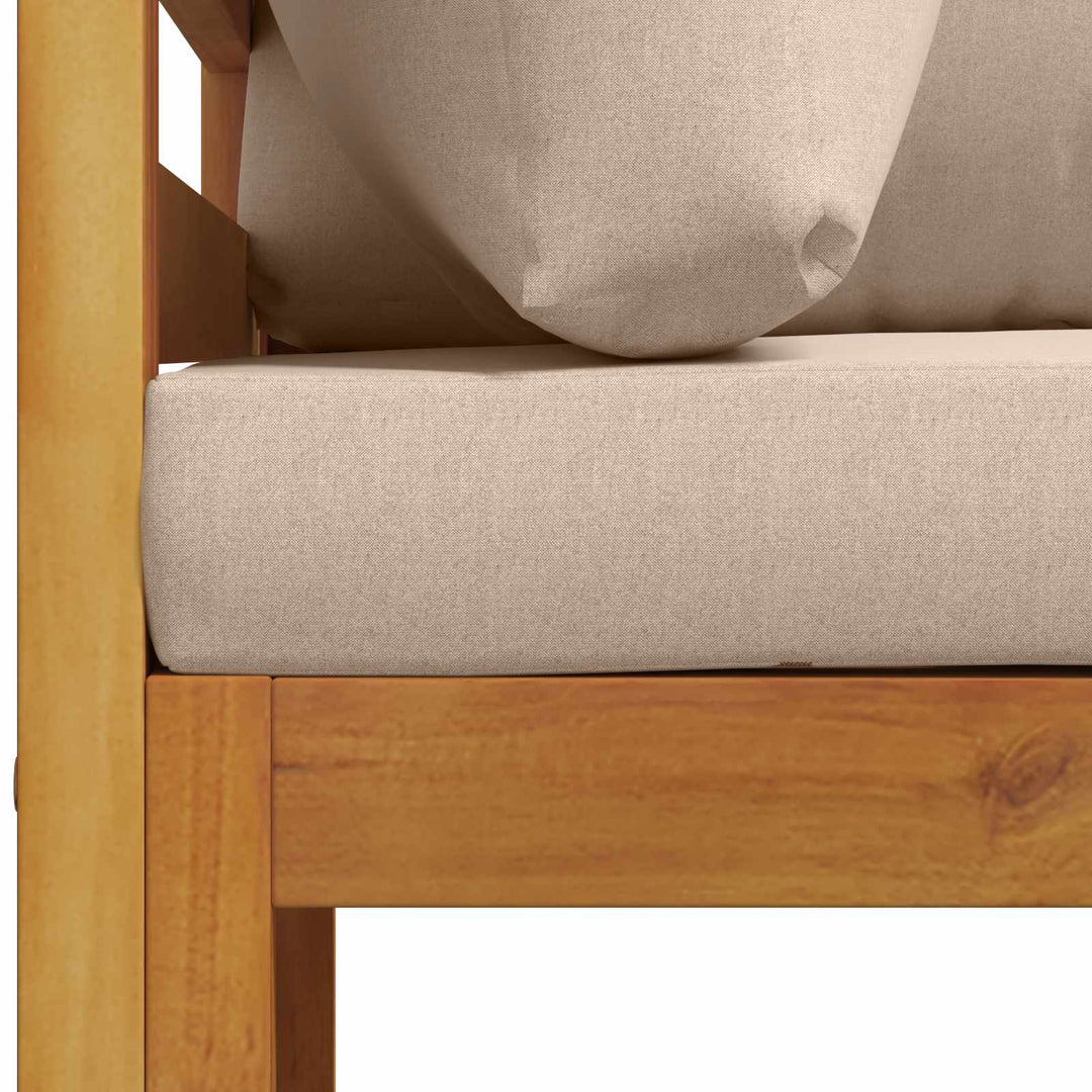 Sektionelt hjørnesofa med puder 100 % polyester Solid-Acacia