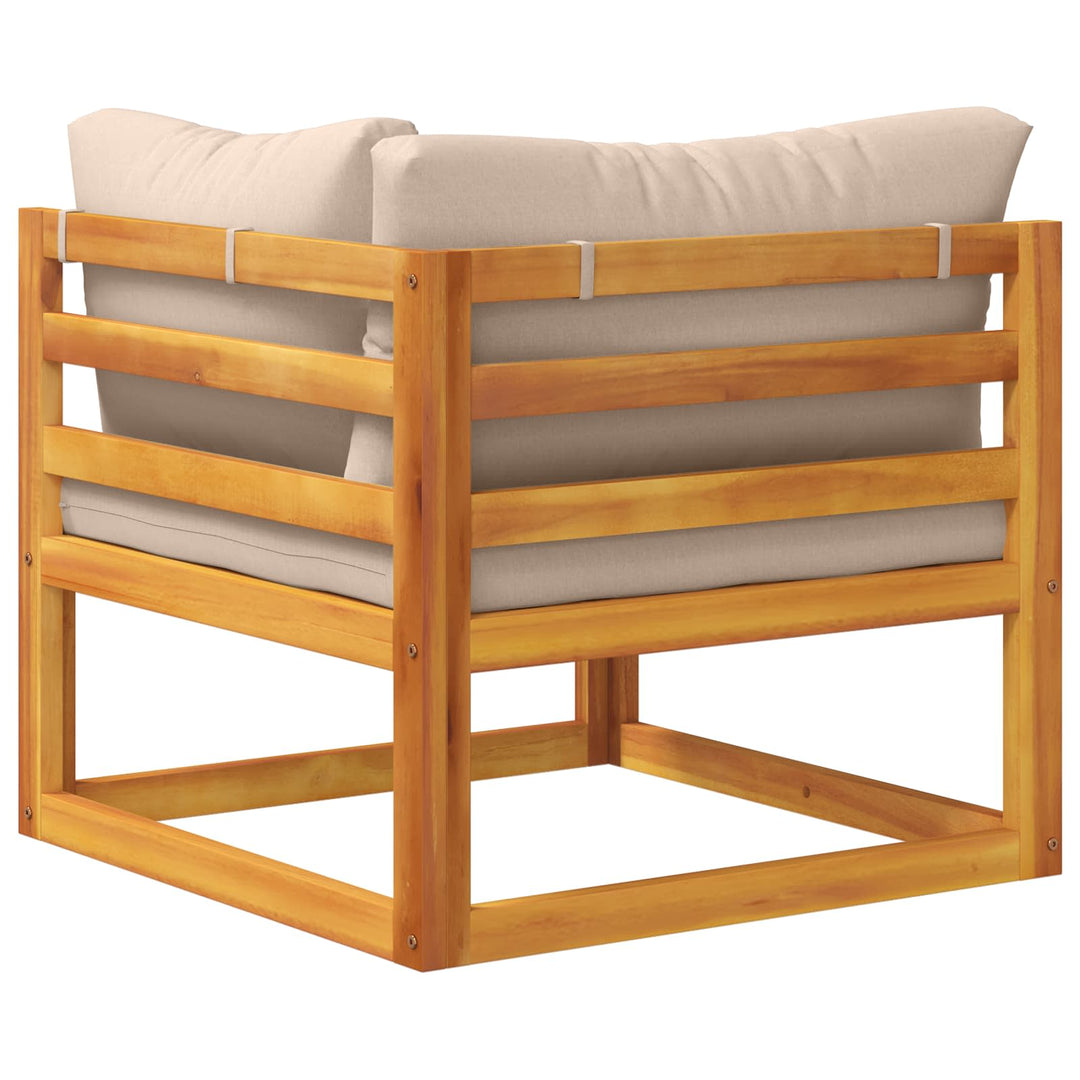 Sektionelt hjørnesofa med puder 100 % polyester Solid-Acacia